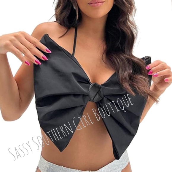 ⭐🆕 Black Bow Top - Picture 5 of 11